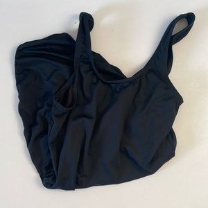 Black one piece bathing suit